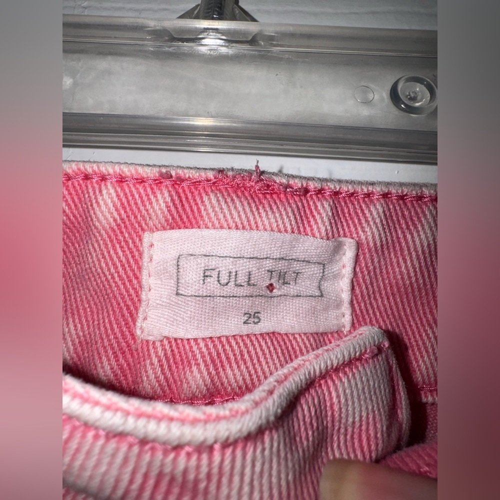 Pink Distressed Wide Leg Jeans! - Picture 5 of 6